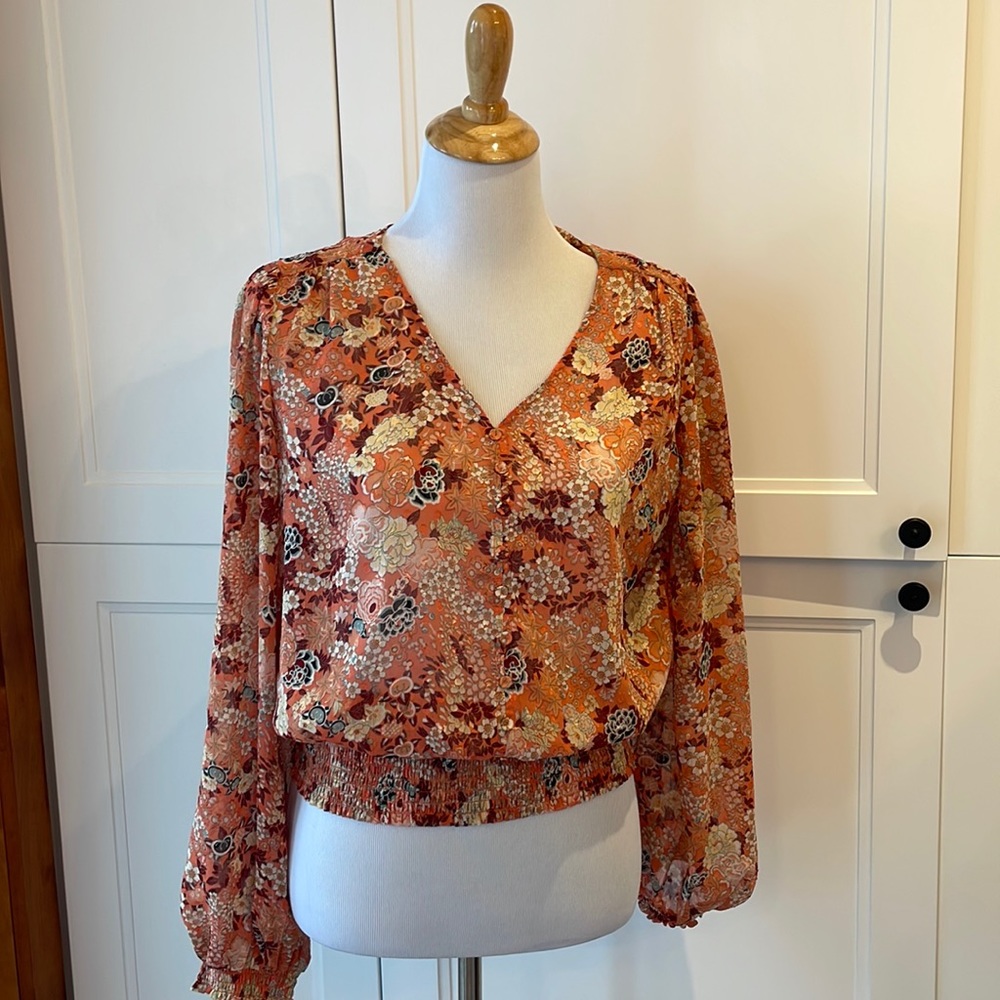 NWT Maison d’Amelie Paris Blouse , long sleeves, Size Large